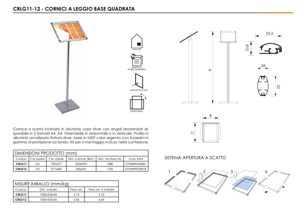 Porta Comunicazioni MENU A4 orizzontale