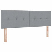 Testiera | Testata LED con strisce LED Grigio chiaro 160 cm Tessuto