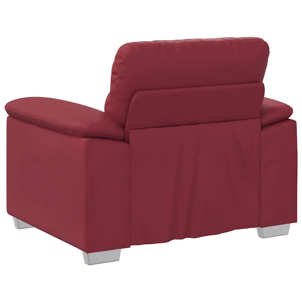 Poltrona Rosso Vino 100x81x84 cm in Similpelle 4105329