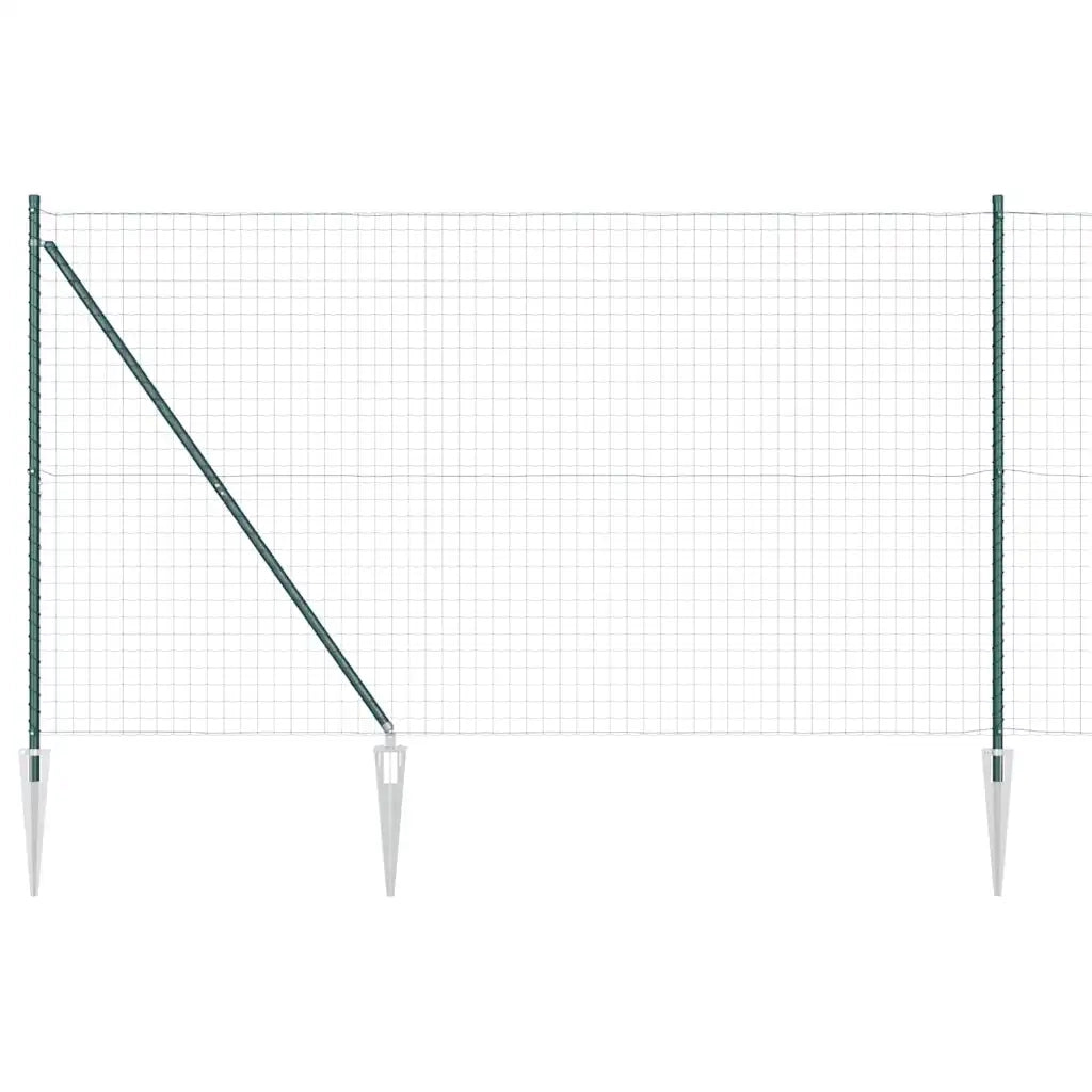 Recinzione con Posto Verde 1,6 x 10 m Acciaio e PVC 3350543