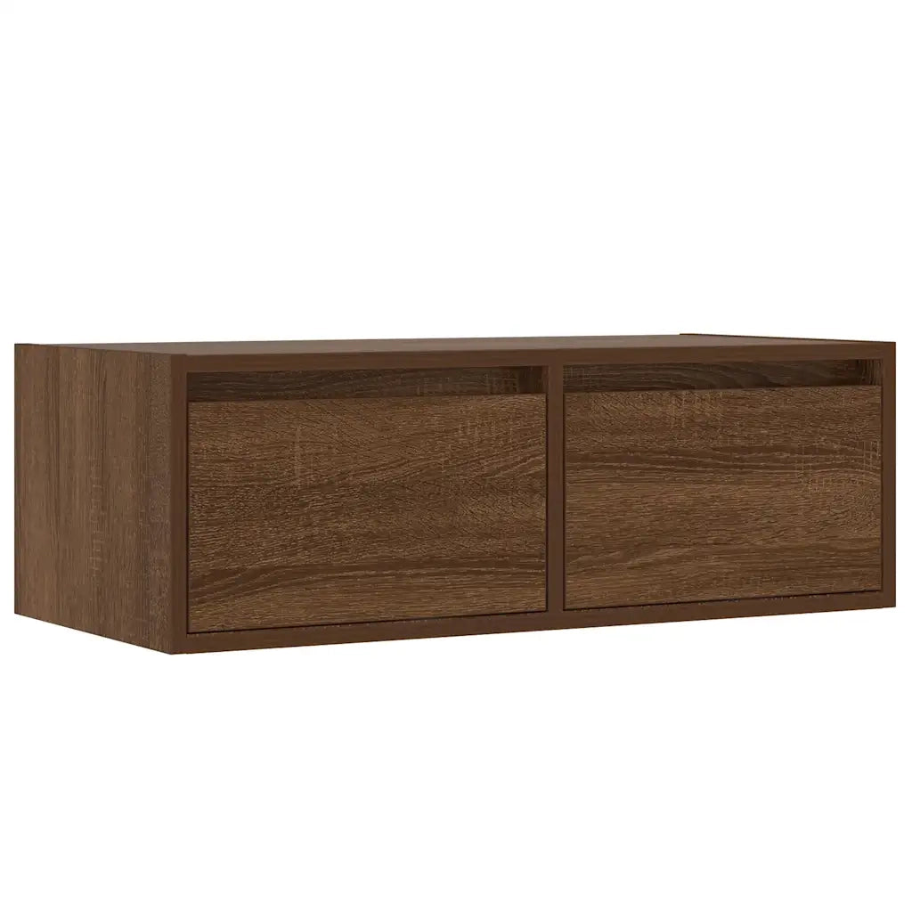 Mobile Porta TV con Luci LED-Mobile per TV-Credenza TV Rovere Marrone 75x35,5x25 cm