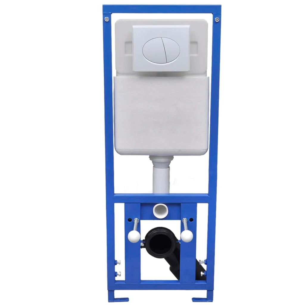 WC sospeso con cassetta di scarico a incasso tazza in ceramica colore nero 02_0003579