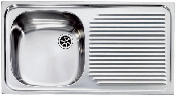 Lavello AURORA 79X42 1 vasca sinistra+ gocciolatoio ACCIAIO INOX 011011.S1.01.2016