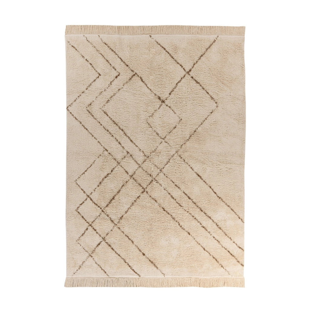 Tappeto Mylen 400 in Cotone Crema e Marrone