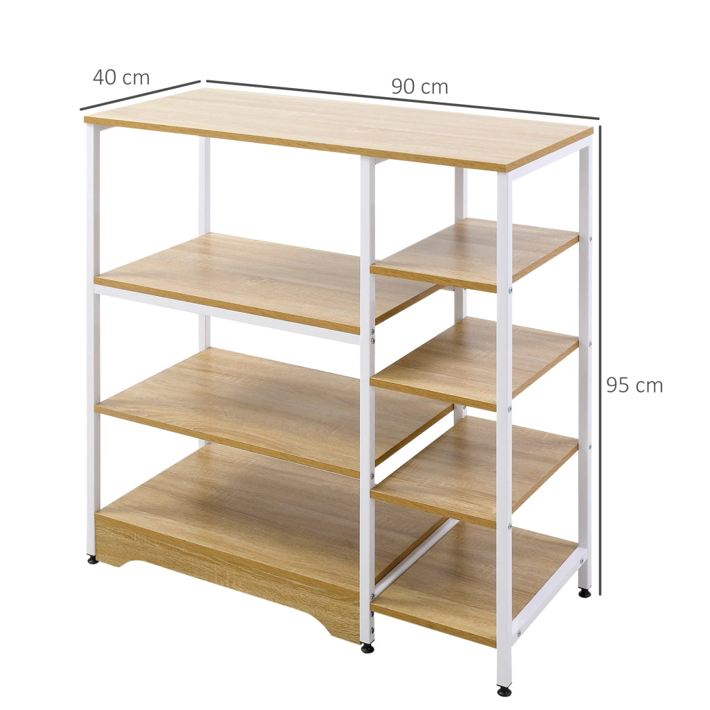Libreria da Cucina Basso Salvaspazio Stile Industriale ¨C Minimal ¨C 90x40x95cm Bianco Legno e Metallo