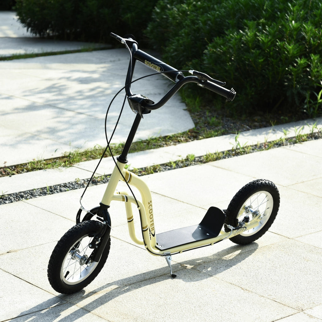 Monopattino per Bambini con Freni e Ruote Grandi ¨C Minimal ¨C Beige 12 Pollici