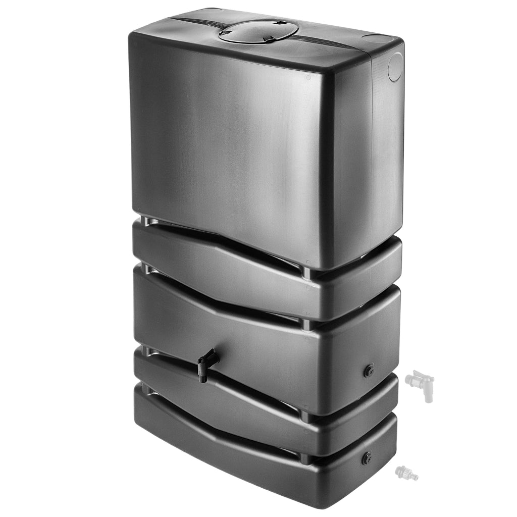 Serbatoio per acqua piovana KADAX da 350 litri con rubinetto, contenitore color antracite Kadax