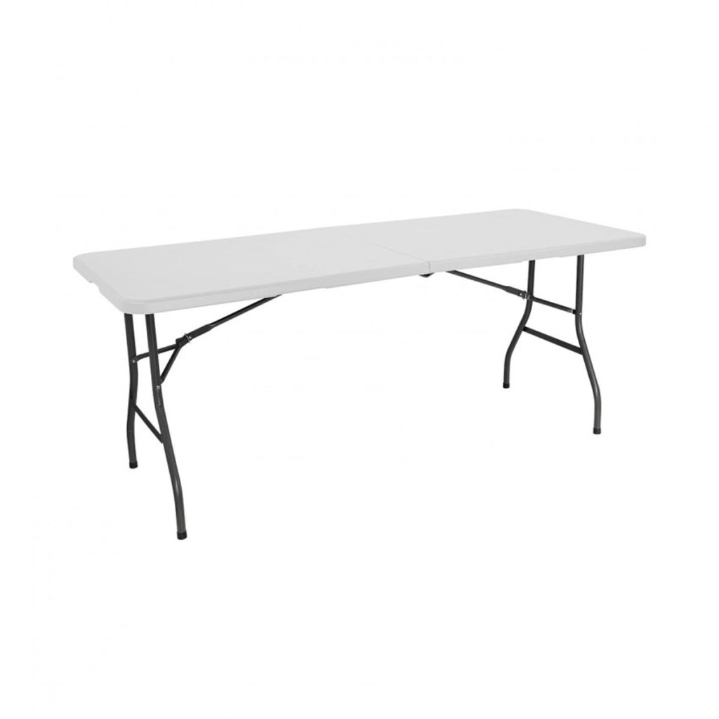 Tavolo Pieghevole Rettangolare in Resina 180x74x74cm Tavolo Multiuso da Esterno, Campeggio, Eventi, Esterno, Interno
