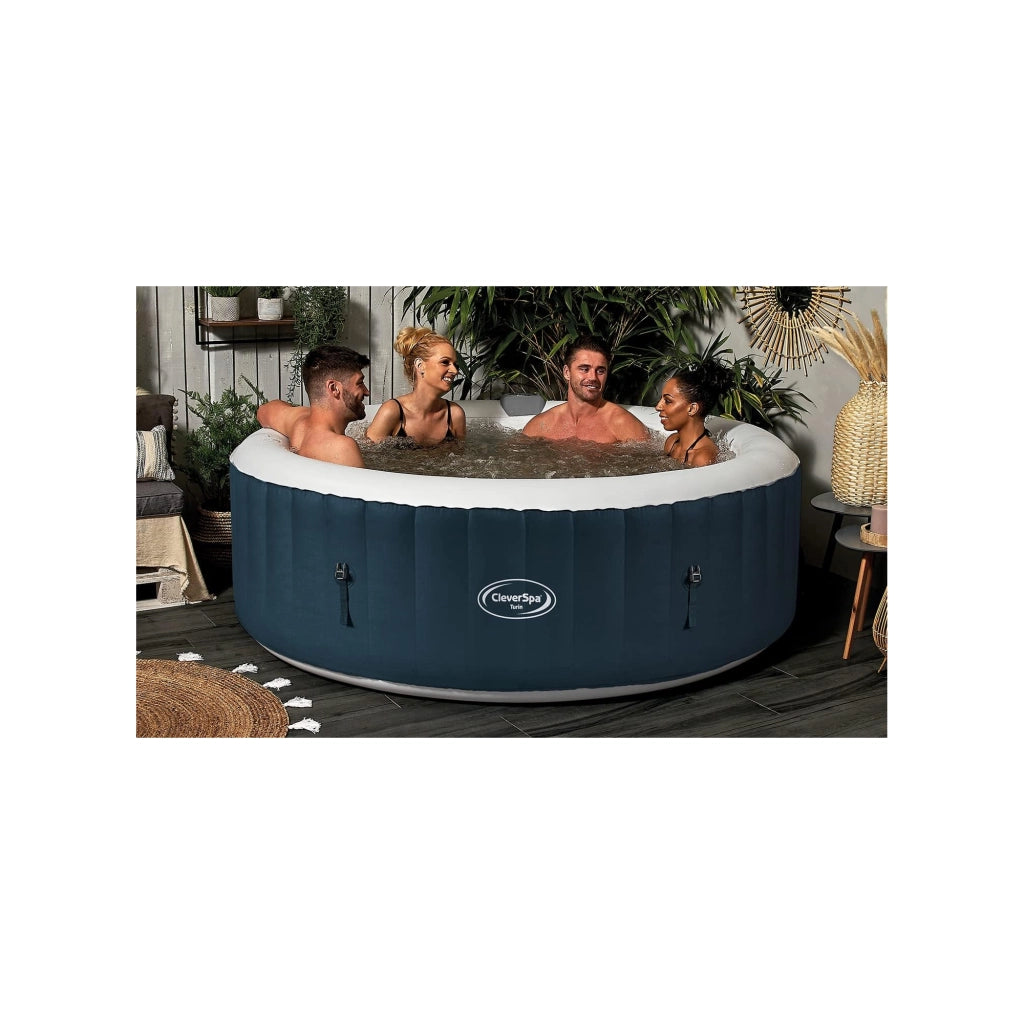 Spa gonfiabile 6 posti rotonda - CleverSpa modello Torino - Diametro: 208 cm - Filtro e copertura inclusi