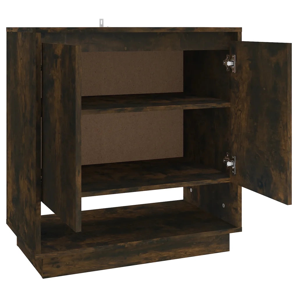 Credenza | Madia | Buffet da pranzo | Armadio da pranzo Rovere Fumo 70x41x75 cm in Truciolato
