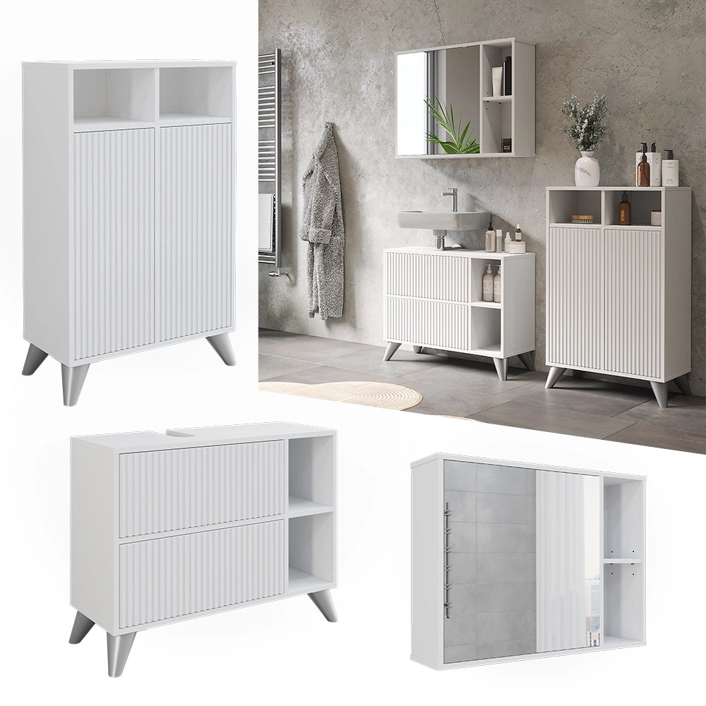 Vicco Set di mobili da bagno Bianco 80 cm, set 2
