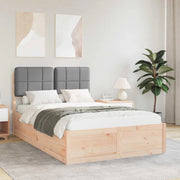 Letto con Testiera Rivestita Grigio chiaro 120 x 200 cm 3405537