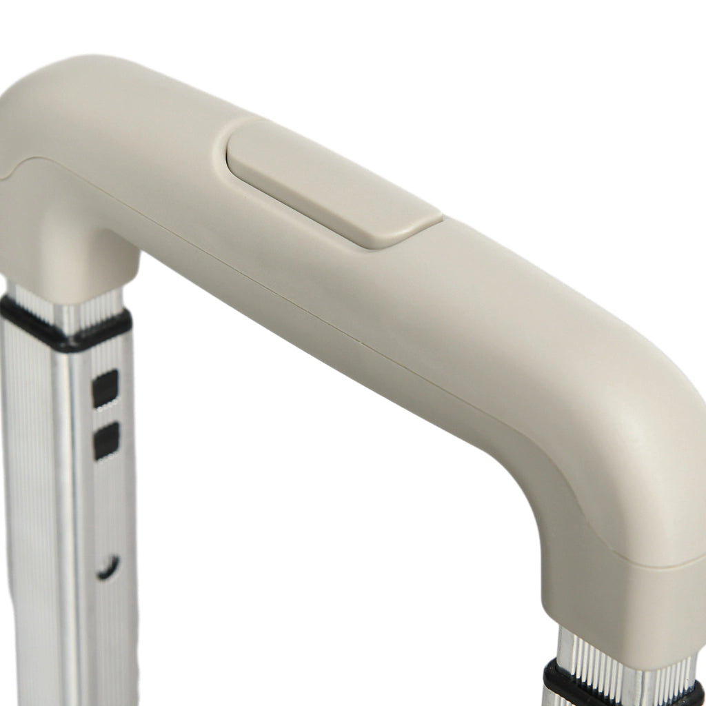 Carrello per Spesa Pieghevole con RuoteSaliscale in Alluminio Bianco