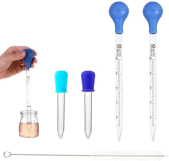 Pipette in silicone e vetro - multiforme e preciso - set da 4