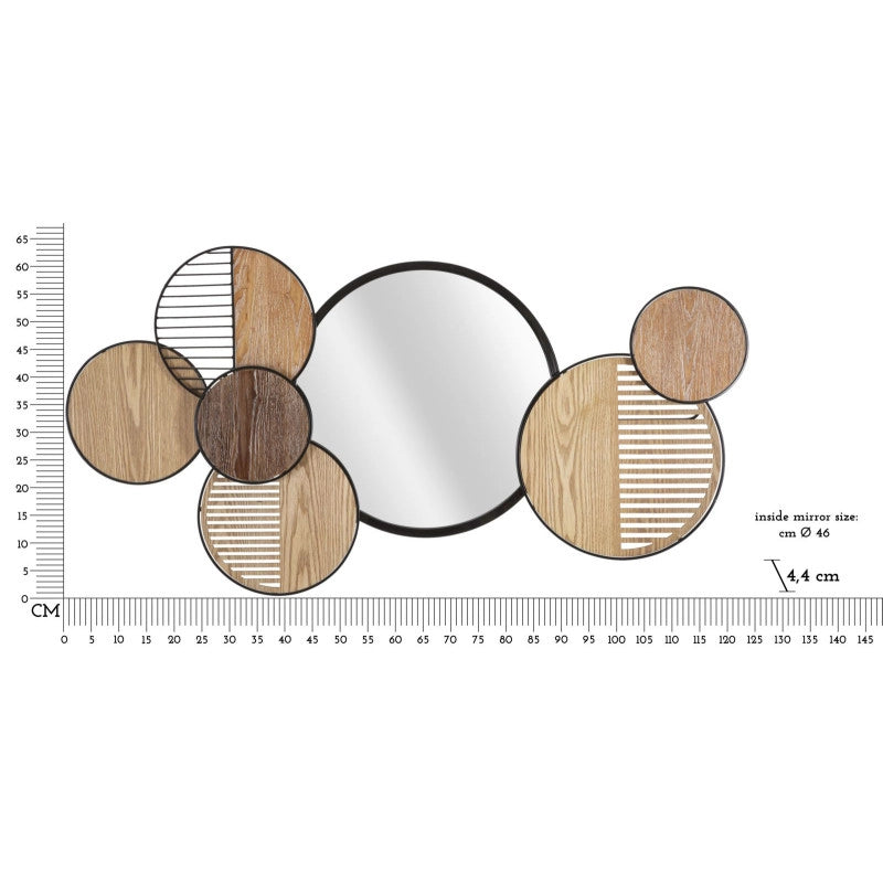 Specchio Da Muro Woody cm 123,2x4,4x63,5