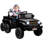 Auto Elettrica Buggy per Bambini ¨C Xylo ¨C 2 Motori 12V con Rimorchio Nero 122x62.5x65cm