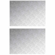 Gradini per Scale 2 pz | Tappetini per scale autoadesivi Argento 70 x 50 cm Alluminio