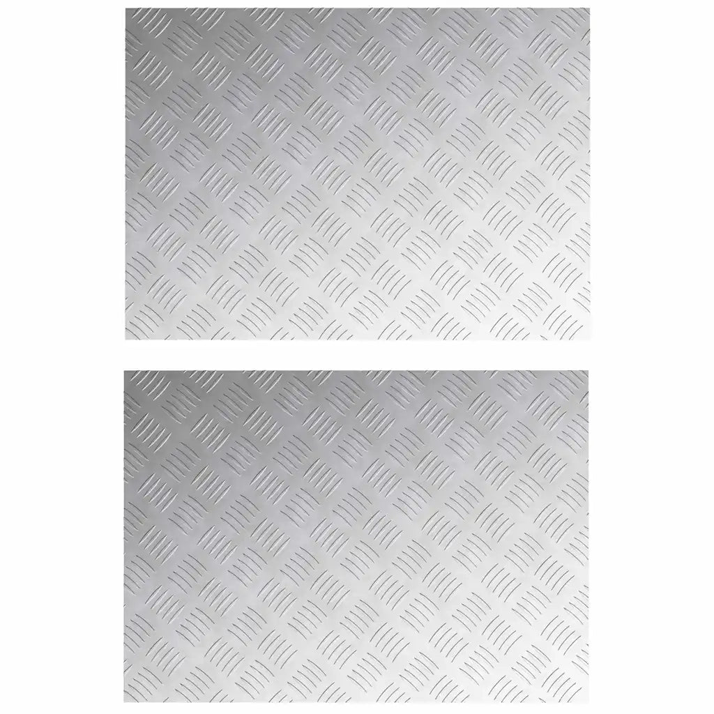 Gradini per Scale 2 pz | Tappetini per scale autoadesivi Argento 70 x 50 cm Alluminio