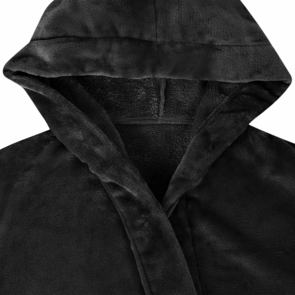 Accappatoio con Cappuccio Nero s Flanella CFW7420750