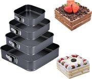 Set di Springform per Biscotti - Springform 4 Dimensioni diverse - Set di Springform - Biscottiera Quadrata - Springform 22 - Springform 24 - Springform 26 - Springform 28
