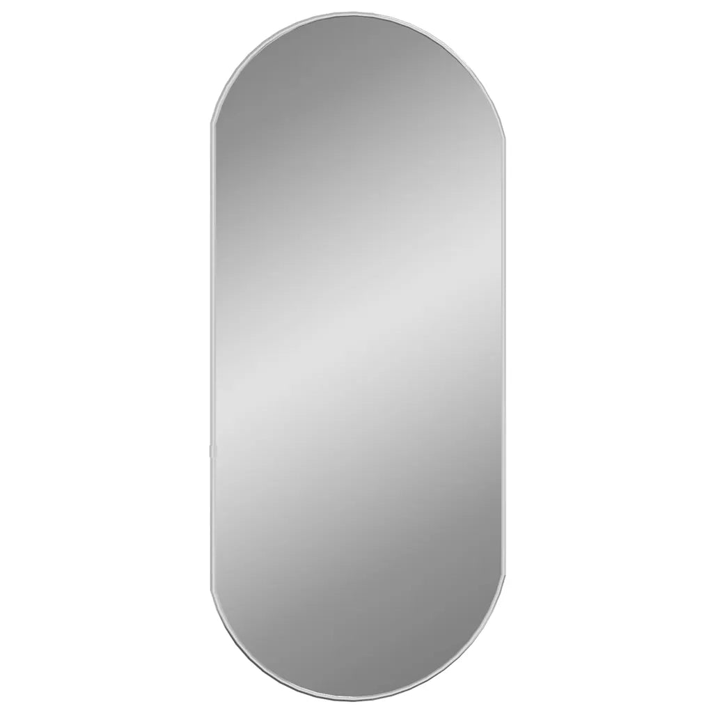 Specchio da Parete Argento 80x35 cm Ovale 348192