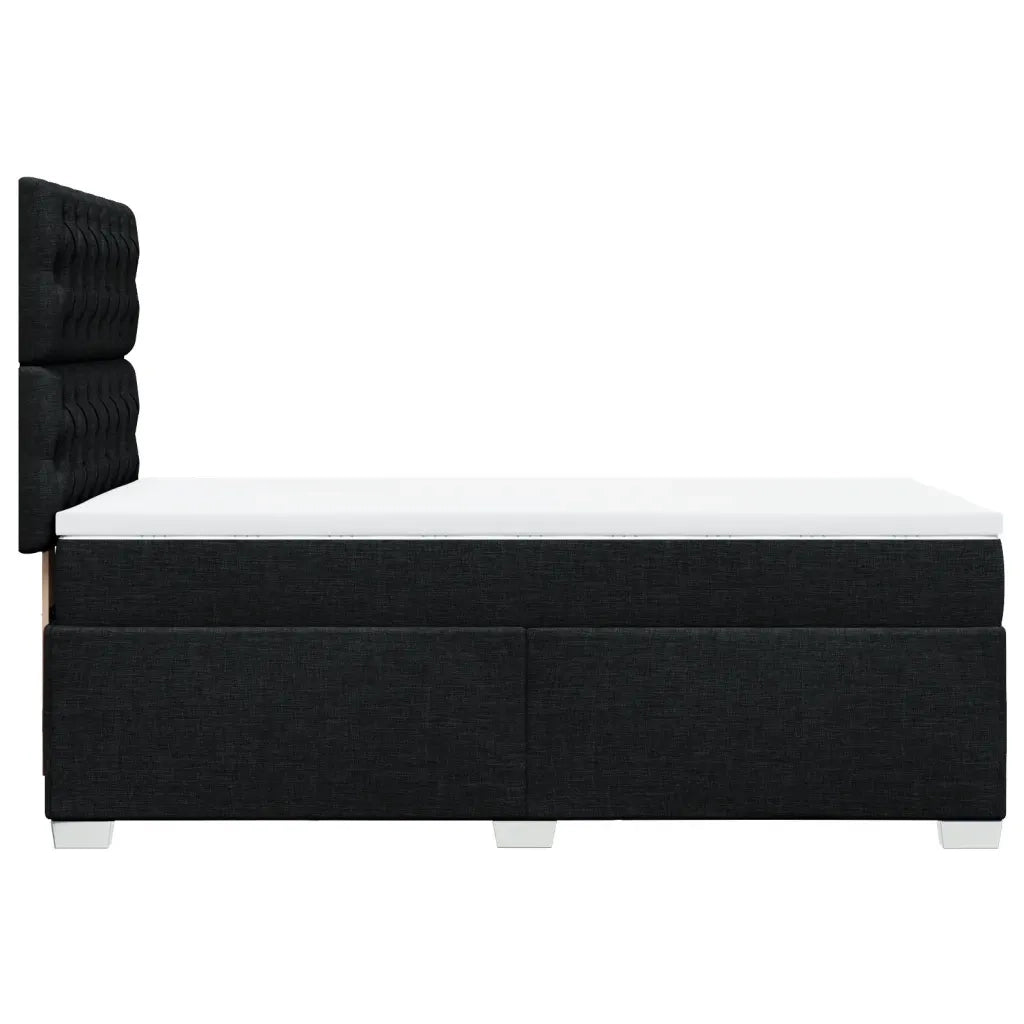 Giroletto a Molle con Materasso Nero 100x200 cm in Tessuto 3290408