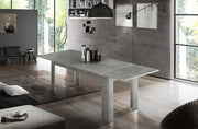 Tavolo allungabile 90x140-190 grigio per sala da pranzo soggiorno Jesi Stone