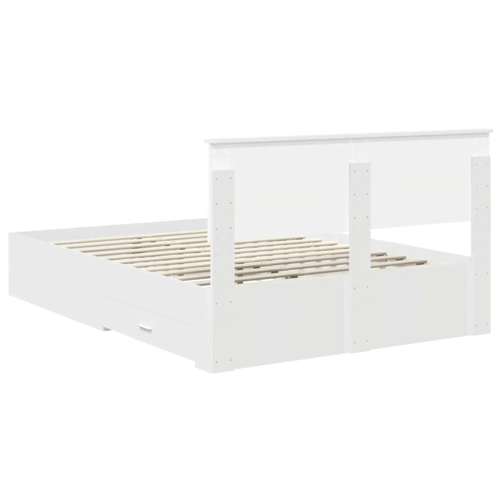 Struttura del letto-Giroletto-Rete del Letto Bianco 140 x 200 cm Legno multistrato 400440