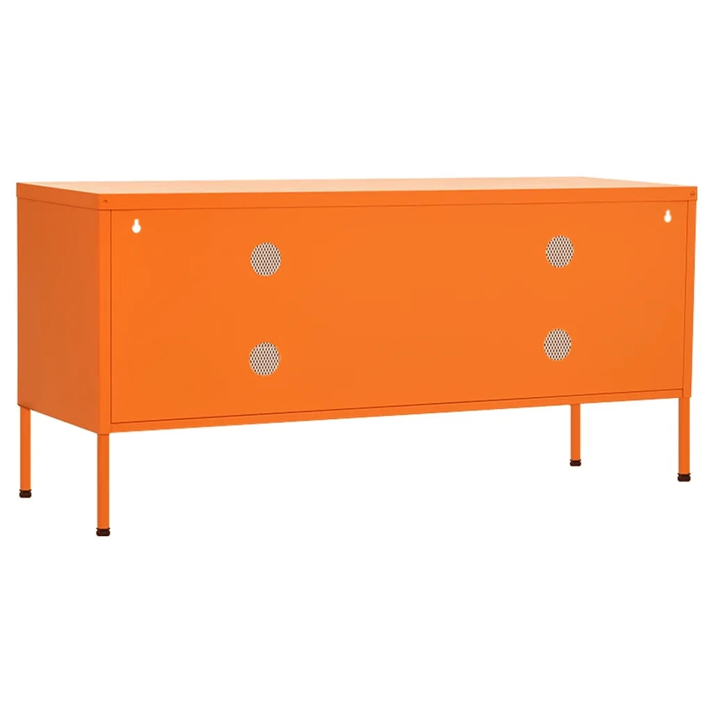 Mobile TV-Credenza per TV Arancione 105x35x50 cm in Acciaio