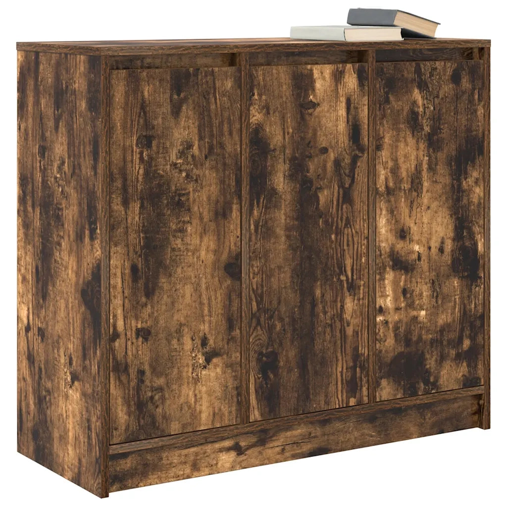 Credenza Rovere Fumo 85x34x76 cm in Legno Multistrato 861629