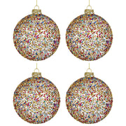 Palline di Natale in Vetro con Pietre Colorate Kleis Multicolor Diametro: 100 mm
