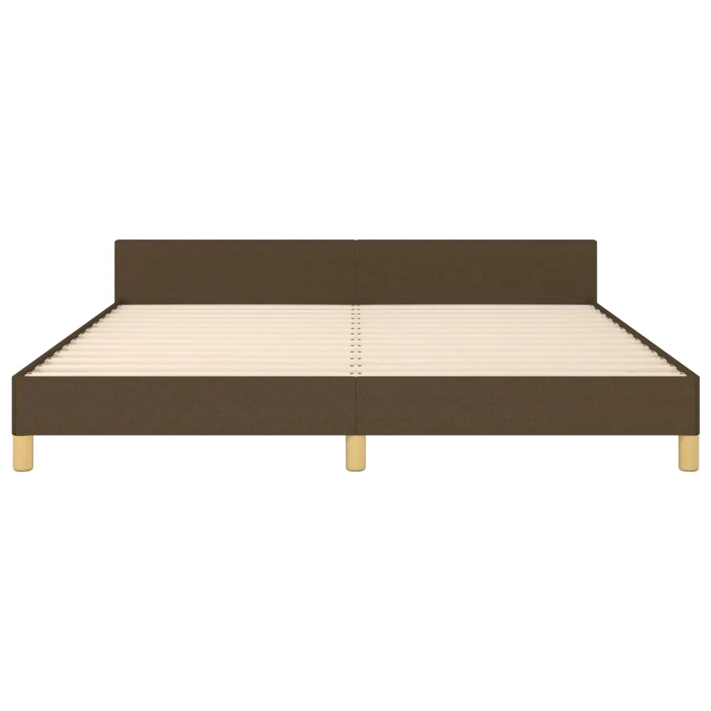 Letto matrimoniale | Letto per adulti | Giroletto senza Materasso Marrone Scuro 160x200 cm Tessuto