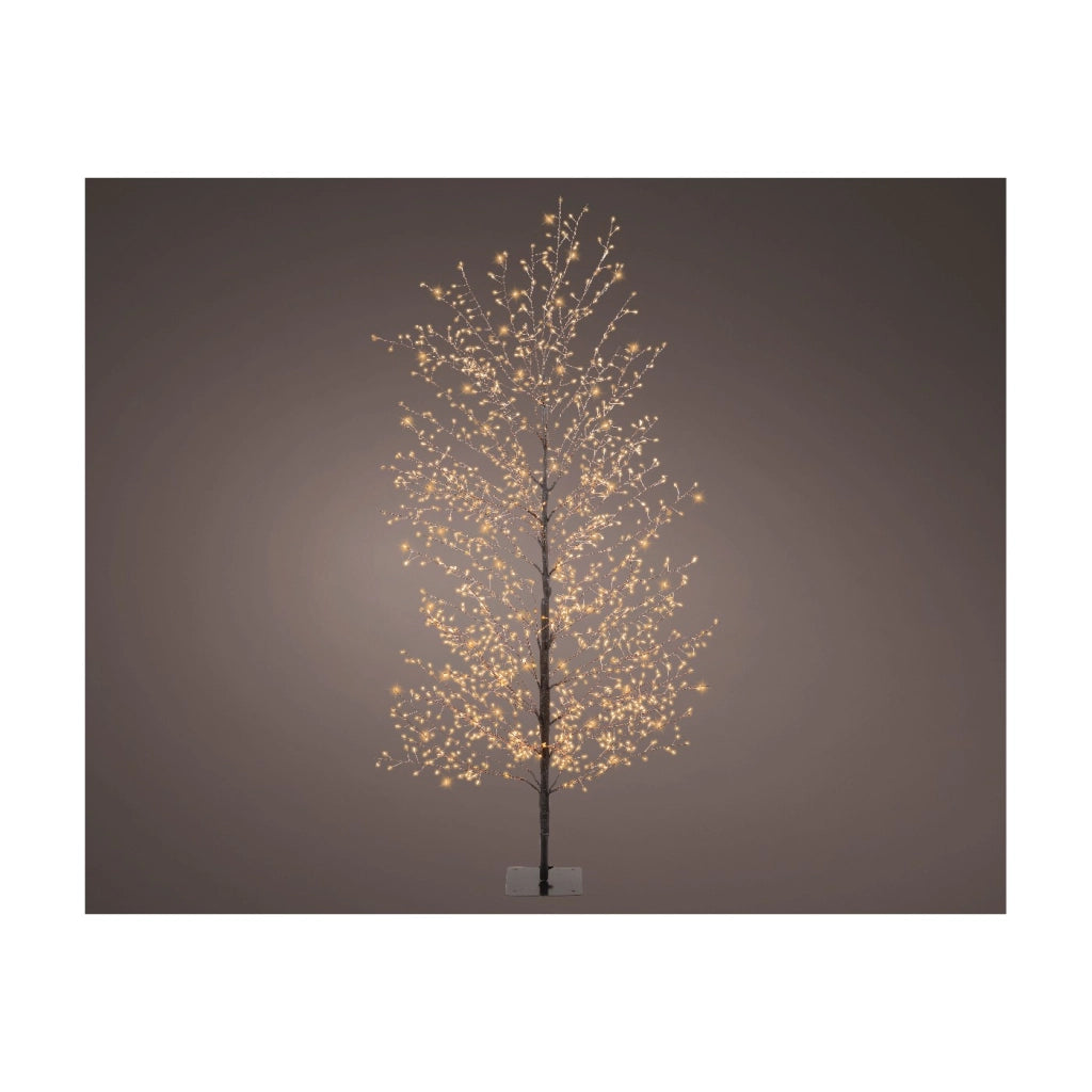 Albero nero c/micro led bianco caldo d60x150cm OUT