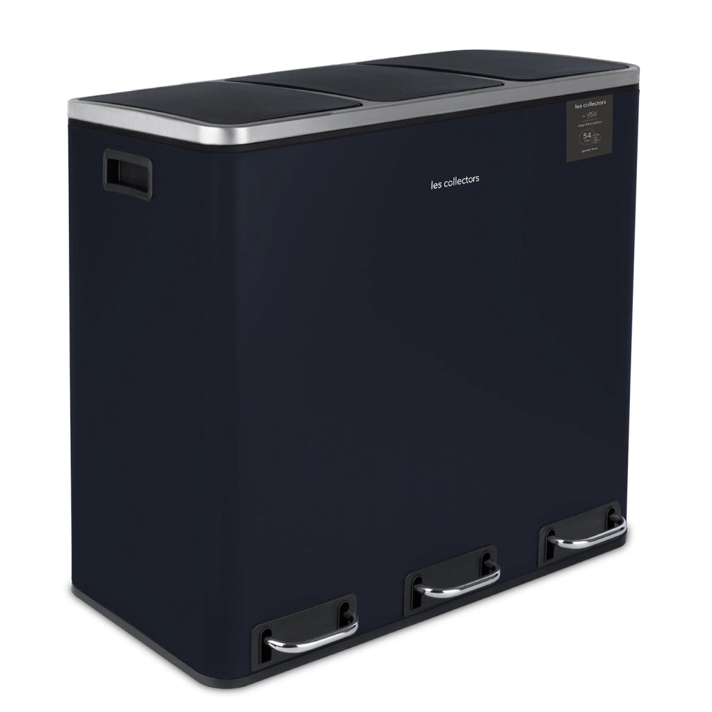 Pattumiera per differenziata 3x18L blu