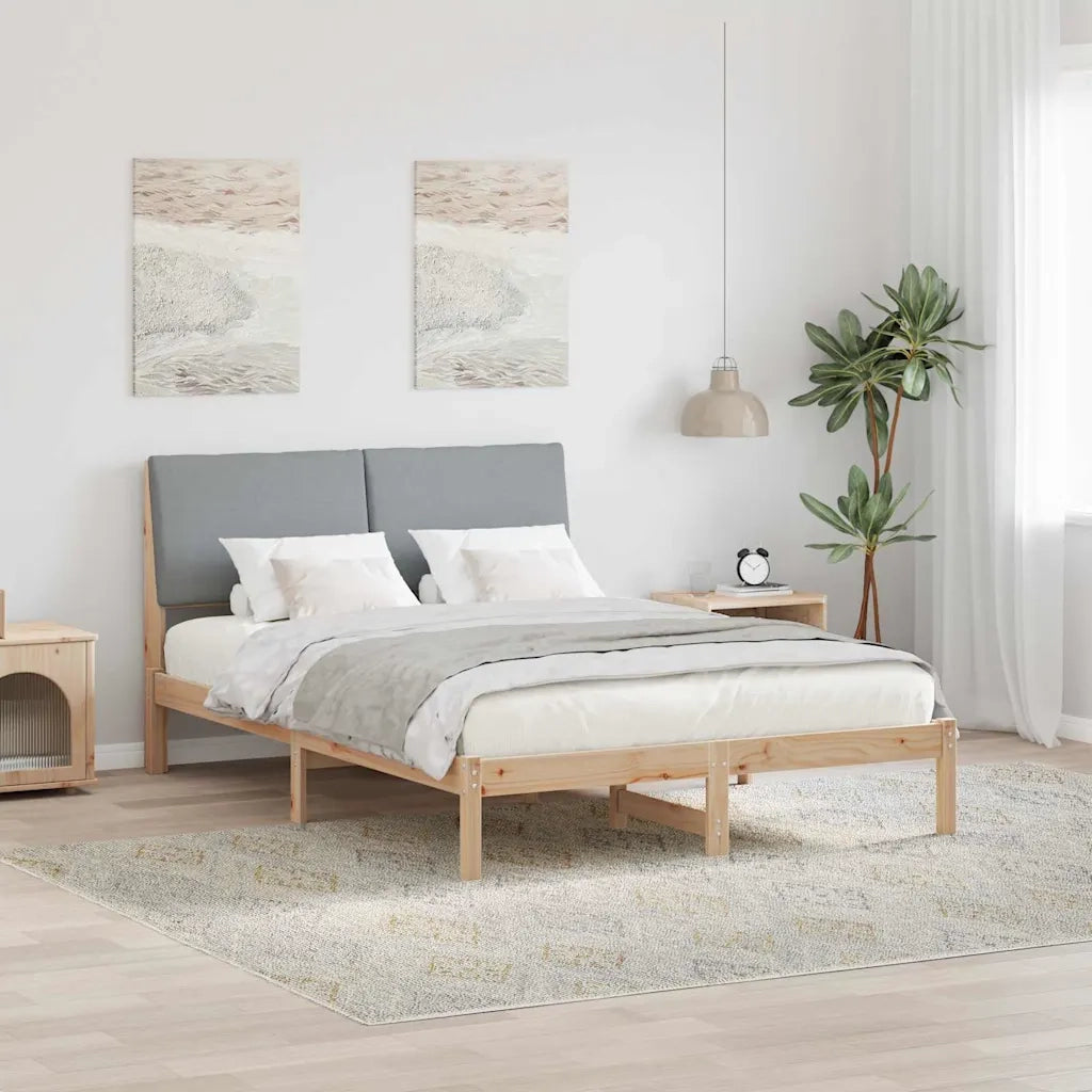 Letto matrimoniale | Letto per adulti | Struttura del Letto Marrone e grigio chiaro 160 x 200 cm