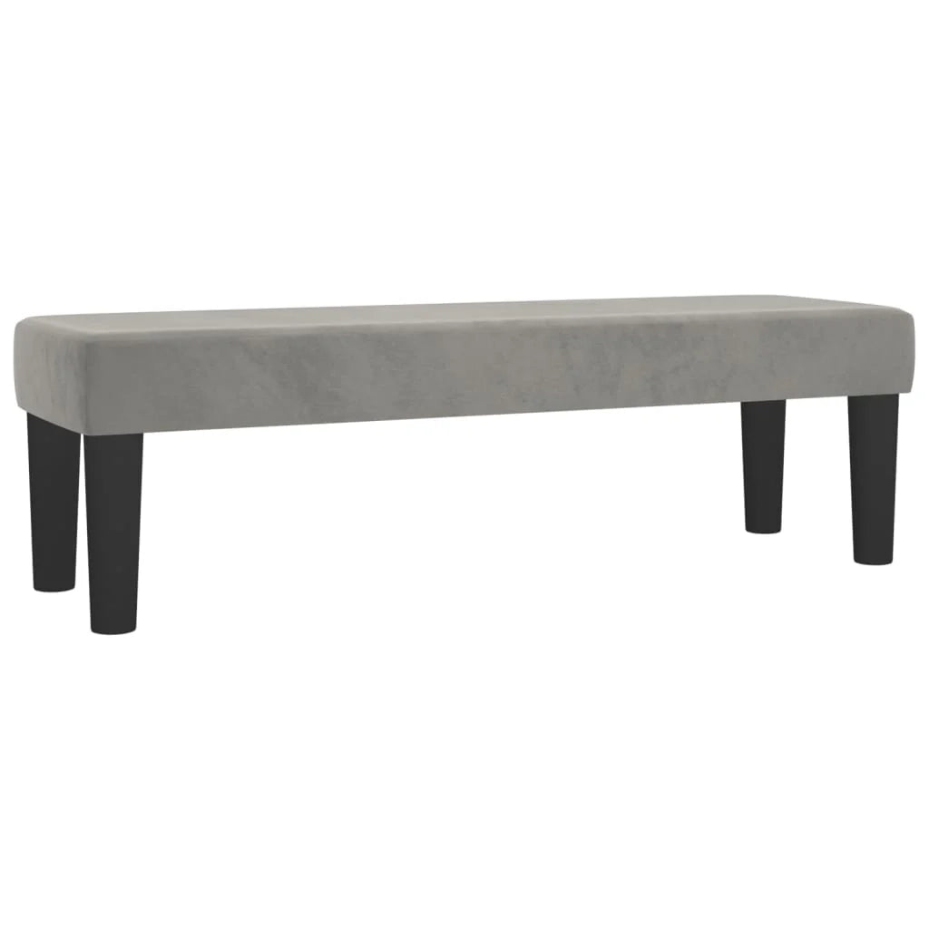 Panca/panca in velluto grigio chiaro 100 x 30 x 30 cm 02_0010548