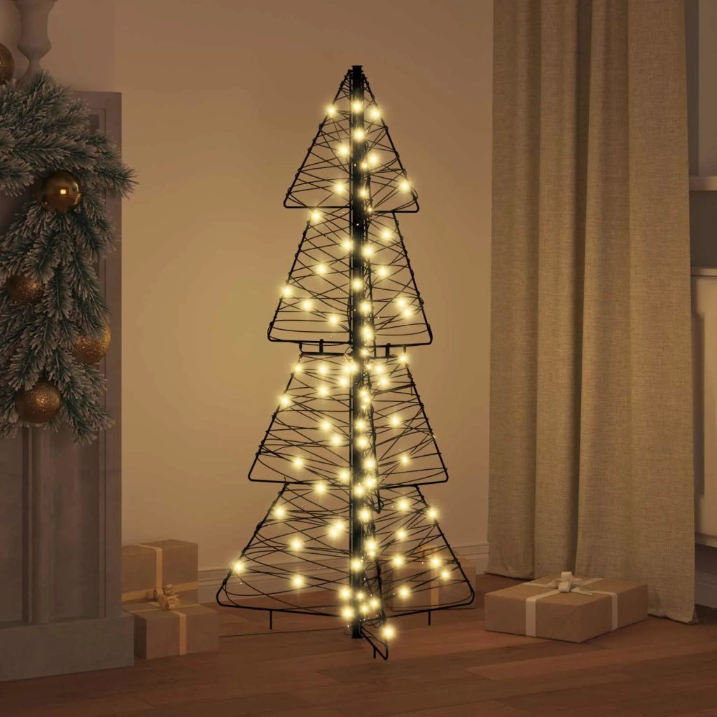 Albero di Natale con 100 LED Bianco caldo 120 cm Rattan 42019220