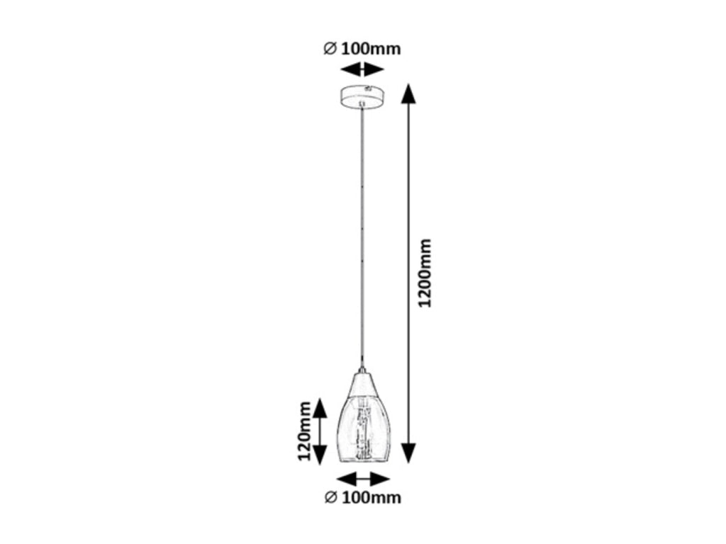 Lampada a sospensione Rabalux Ilmari nera E27 Ø10cm