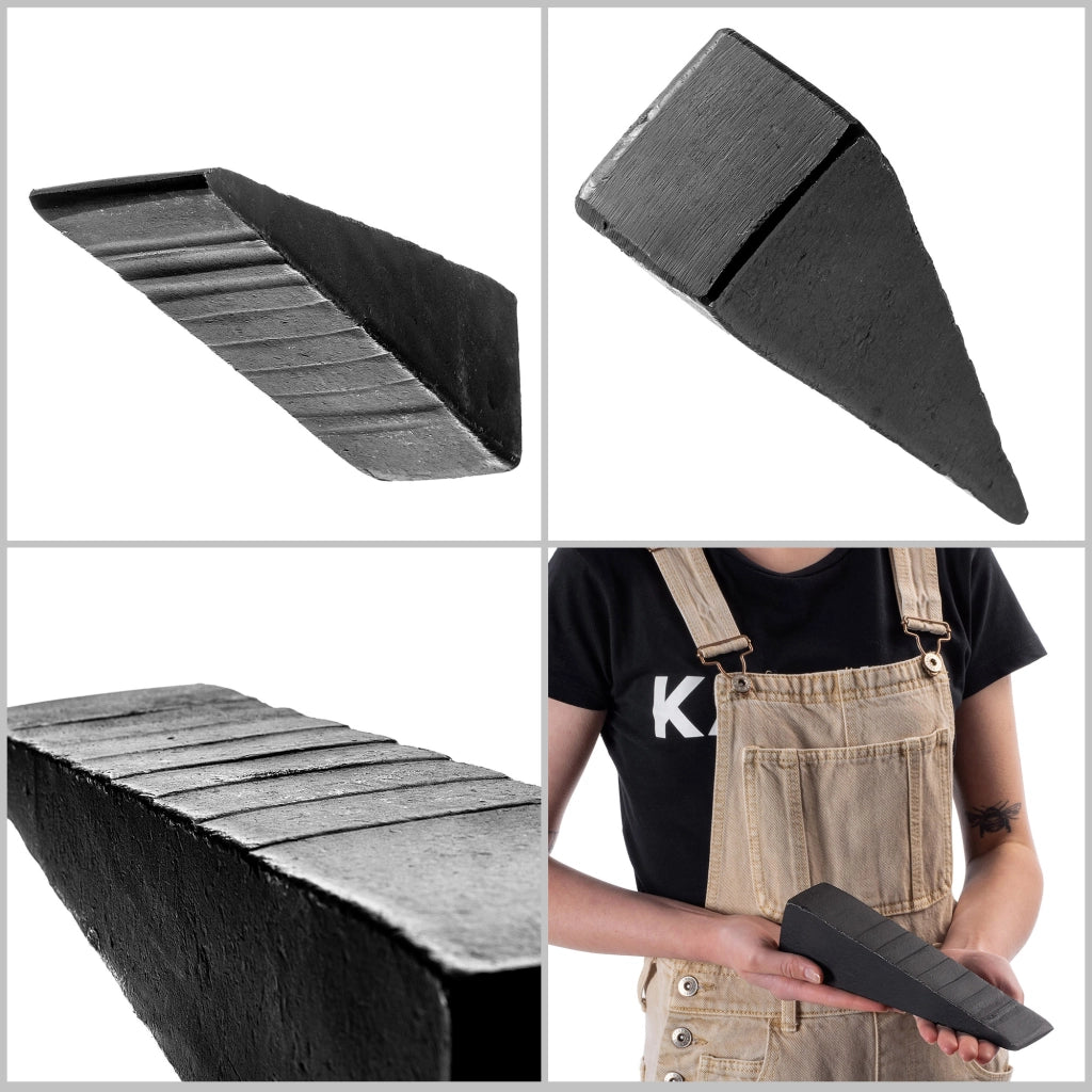 Cuneo forgiato KADAX per spaccare la legna, spaccare la legna da ardere, spaccalegna in acciaio resistente da 3 kg