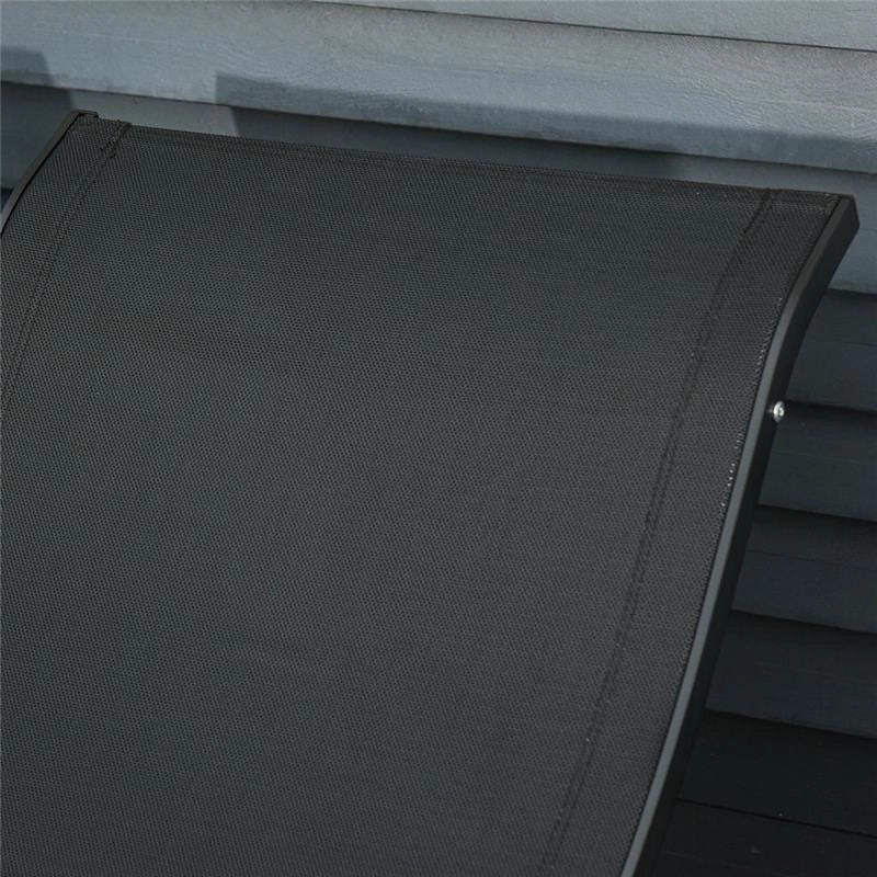 SET 2 SDRAIO DA GIARDINO PIEGHEVOLI 61 X 165 X 63 CM COLORE NERO