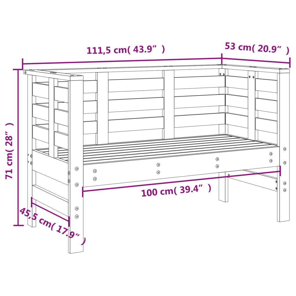 Set Salotto da Giardino 3 pz | Set di Mobili da Esterno Grigio in Legno Massello di Pino
