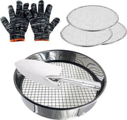 Compostiera metallica 25 cm - griglia per giardino - attrezzo da giardino - set di griglie per pietre - compostiera - potenziale per giardino.