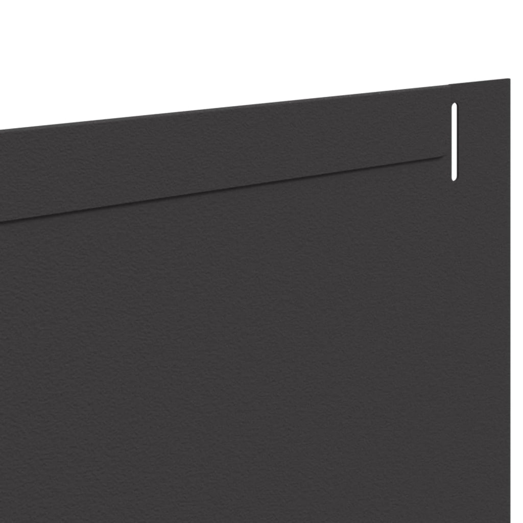 Bordura per Prato 10 pcs 102 x 15 x 4 cm Acciaio Nero 8008763