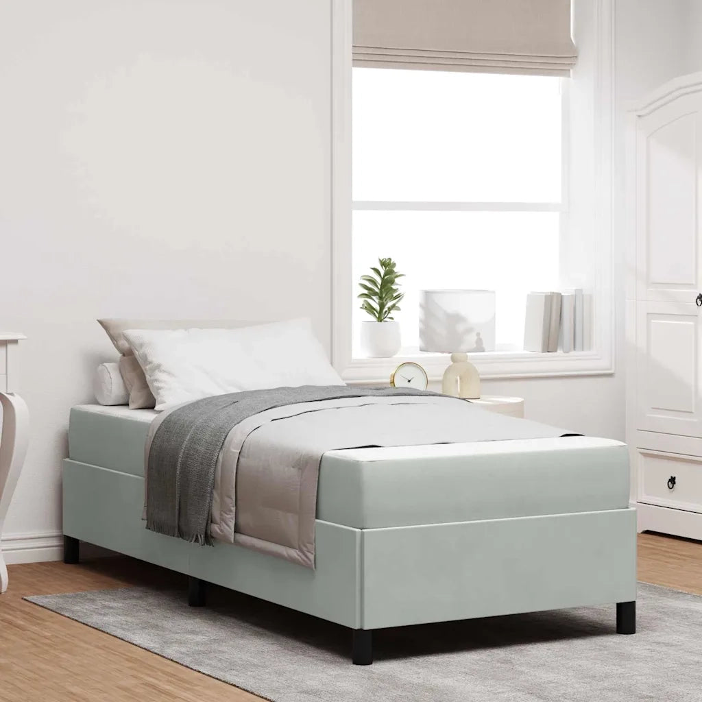 Struttura del letto Grigio chiaro 90 x 200 cm Tessuto 3399036