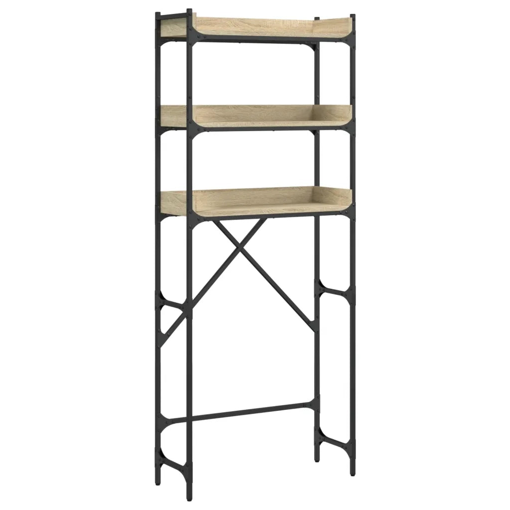 Scaffale per Lavatrice Rovere Sonoma 67x25x163 cm Multistrato 838979