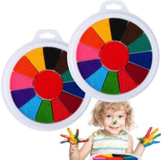 2 Stampini Colorati da 2 pezzi, 13 colori, impronta digitale, non tossico, lavabile e inchiostro sicuro per bambini