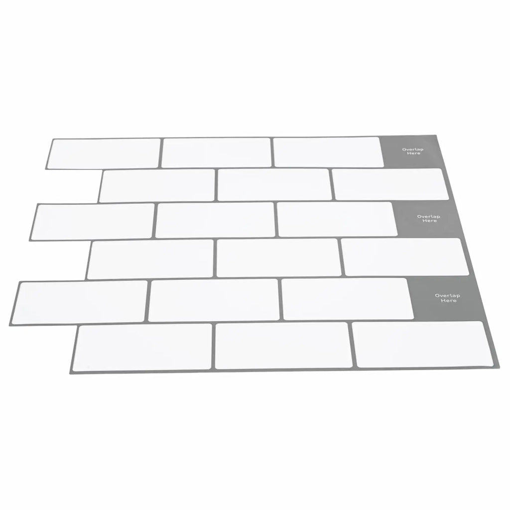 Piastrella subway 20 pcs Bianco e Grigio 30 x 30 cm 42046115