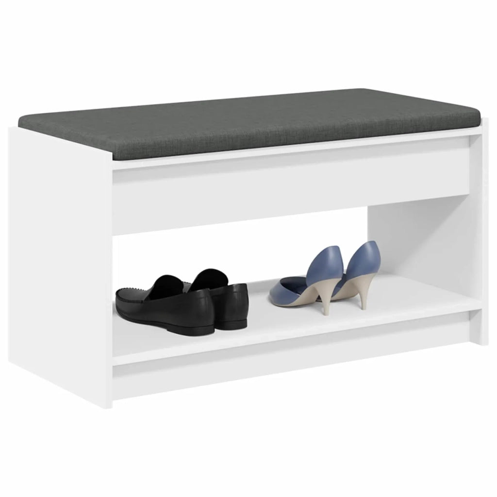 Panca per ingresso con cuscino Bianco 83 x 38 x 45 cm 891576