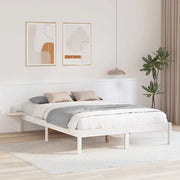 Struttura del letto-Giroletto-Rete del Letto Bianco 150 x 200 cm Pino massello 505482