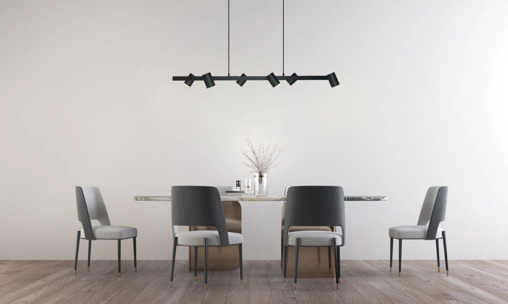 Lampada a sospensione Snow 6xGU10 nera Light Prestige